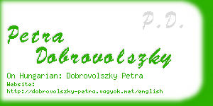 petra dobrovolszky business card